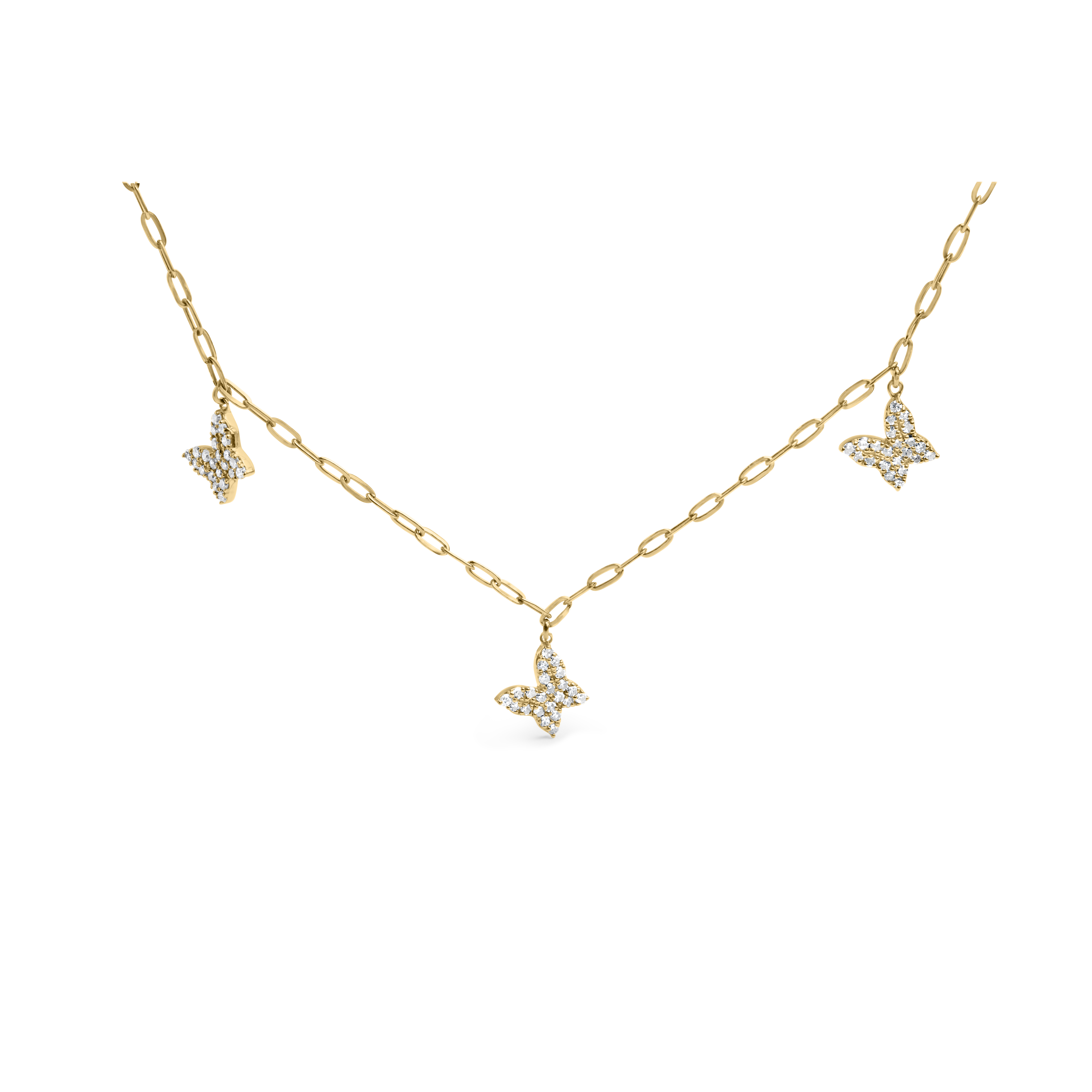 14kt Yellow Gold 1/2 Cttw Diamond Butterfly